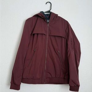 Vince Men's Maroon Windbreaker Jacket